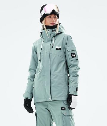 Dope Adept W 2021 Snowboardjacken Damen Grün | CH1671PQ