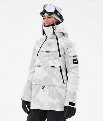 Dope Akin W Snowboardjacken Damen Grau Camouflage | CH1663WY