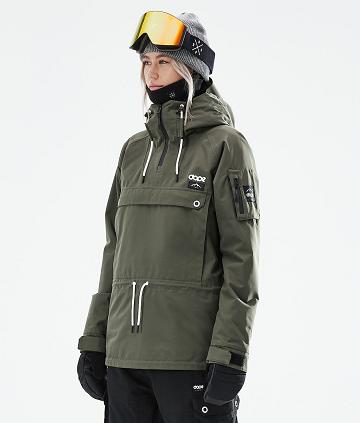 Dope Annok W 2021 Snowboardjacken Damen Olivgrün Grün | CH1641YU