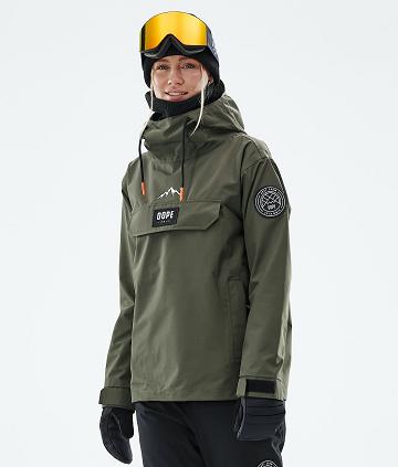 Dope Blizzard W 2021 Snowboardjacken Damen Olivgrün Grün | CH1615YU