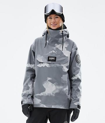 Dope Blizzard W Skijacken Damen Grau Camouflage | CH1453MA