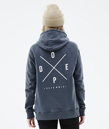 Dope Common W 2X-Up Hoodie Damen Blau | CH1242VD