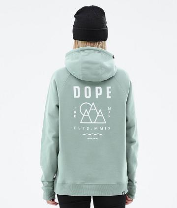 Dope Common W Summit Hoodie Damen Grün | CH1231SO