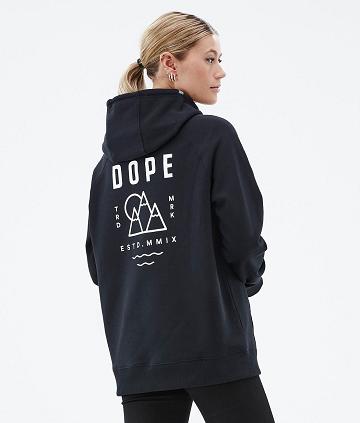 Dope Common W Summit Hoodie Damen Schwarz | CH1233FM