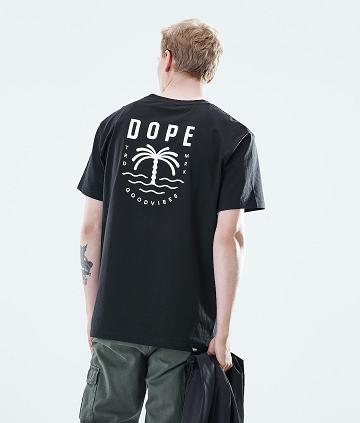 Dope Daily Palm T-shirts Herren Schwarz | CH2091FM