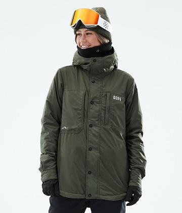 Dope Insulated W Snowboardjacken Damen Olivgrün Grün | CH1584QZ