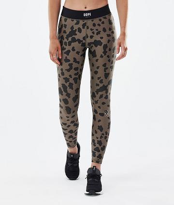 Dope Razor Dots Leggings Damen Braun | CH1249RW