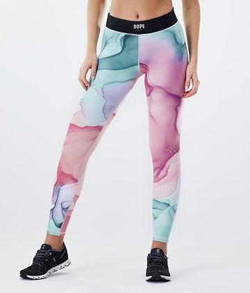 Dope Razor W Leggings Damen Rosa Mehrfarbig | CH1246QZ