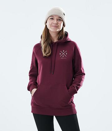 Dope Regular 2X-UP Hoodie Damen Bordeaux | CH1225YU