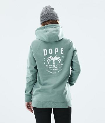 Dope Regular Palm Hoodie Damen Grün | CH1219MA