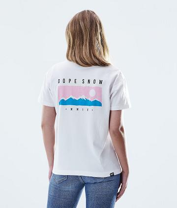 Dope Regular Range T-shirts Damen Weiß | CH1302TV