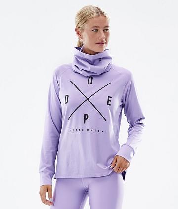 Dope Snuggle W 2X-Up Faded Funktionsshirt Damen Lila | CH1171RW