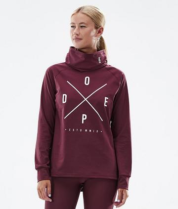 Dope Snuggle W 2X-Up Funktionsshirt Damen Bordeaux | CH1181FM