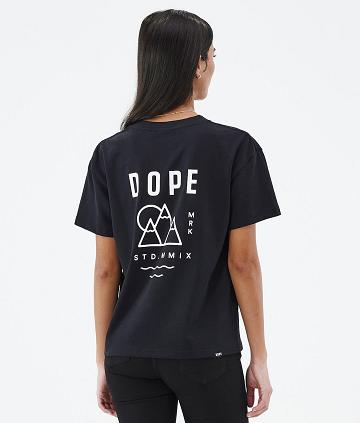 Dope Standard W Summit T-shirts Damen Schwarz | CH1287HK