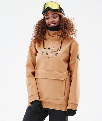 Dope Wylie W DS Snowboardjacken Damen Khaki Gelb | CH1553CE