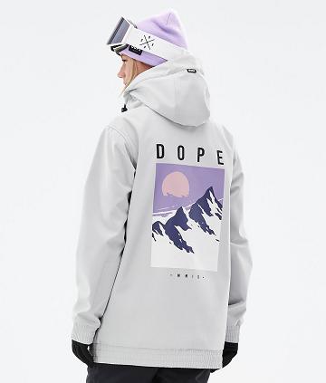 Dope Yeti W Peak Snowboardjacken Damen Silber | CH1528VD