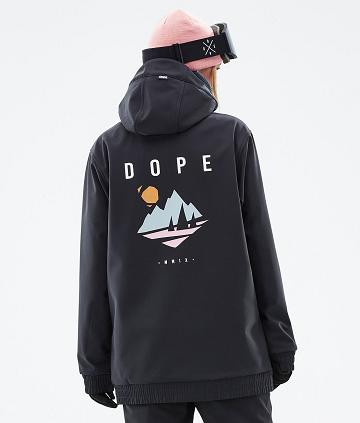 Dope Yeti W Pine Skijacken Damen Tiefesgrün Schwarz | CH1358OR