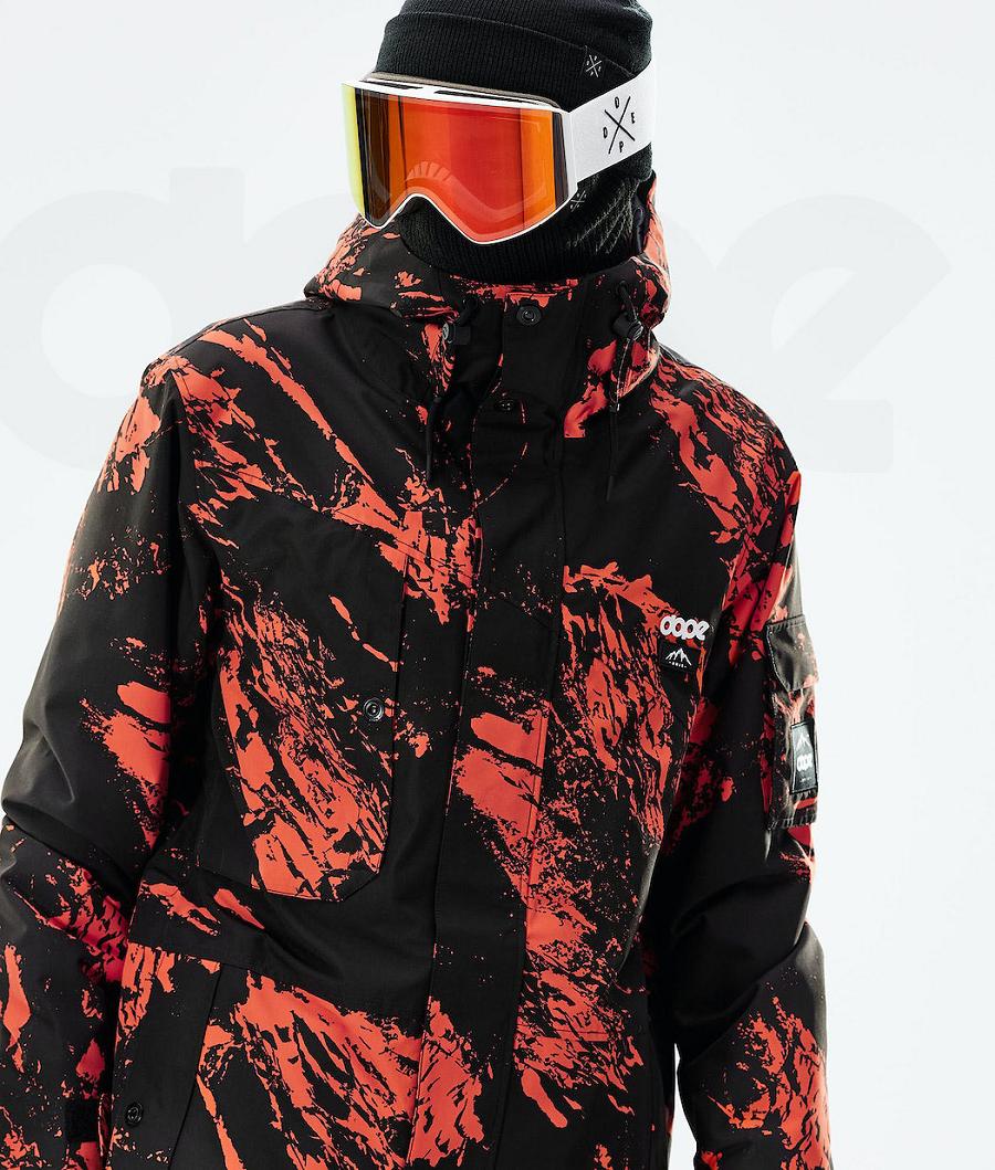 Dope Adept 2021 Paint Skijacken Herren Orange | CH2198JJ