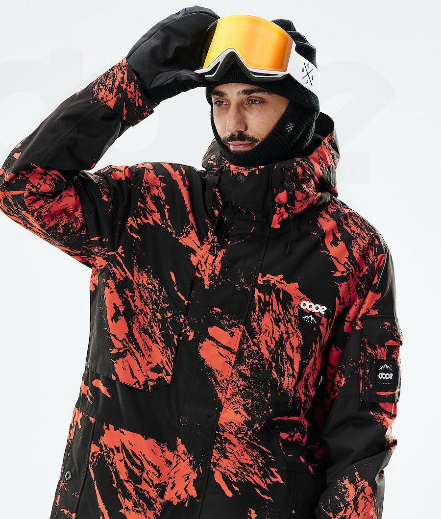 Dope Adept 2021 Paint Skijacken Herren Orange | CH2198JJ