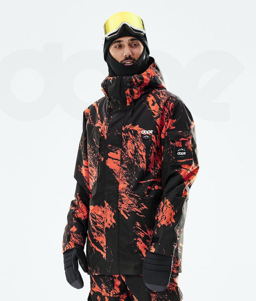 Dope Adept 2021 Paint Snowboardjacken Herren Orange | CH2341AP