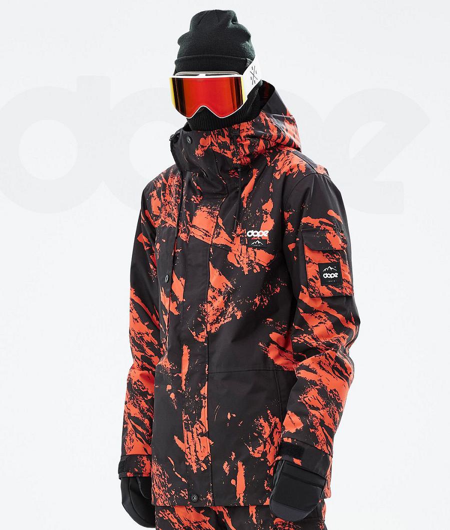 Dope Adept Paint Skijacken Herren Orange | CH2195FM