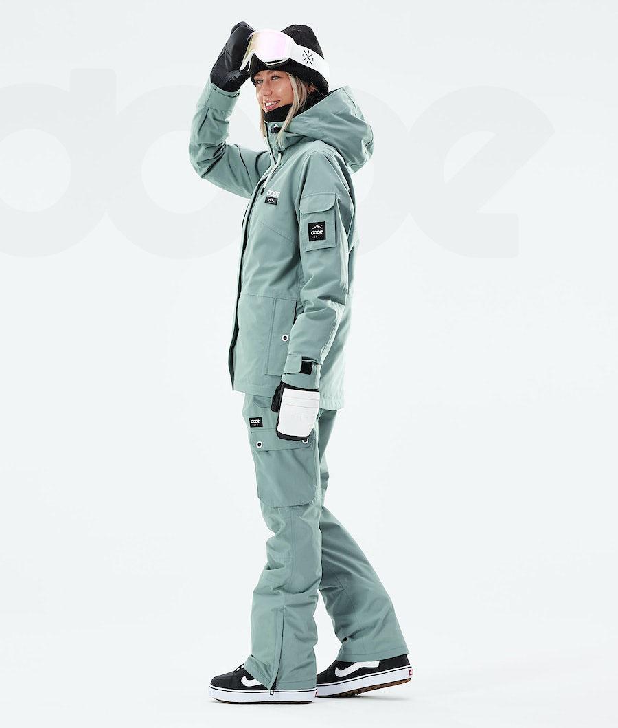 Dope Adept W 2021 Snowboardjacken Damen Grün | CH1671PQ