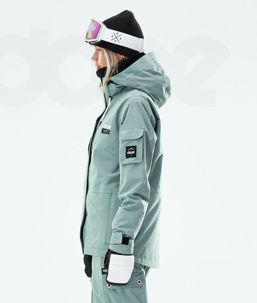 Dope Adept W 2021 Snowboardjacken Damen Grün | CH1671PQ