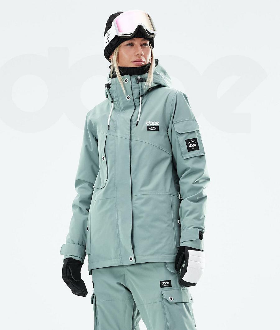 Dope Adept W 2021 Snowboardjacken Damen Grün | CH1671PQ