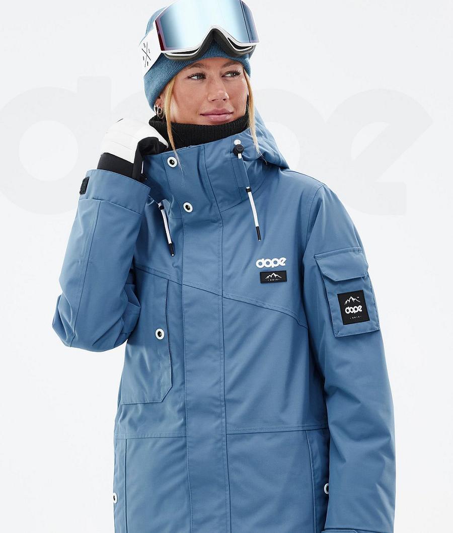 Dope Adept W Skijacken Damen Blau Grau | CH1509RW