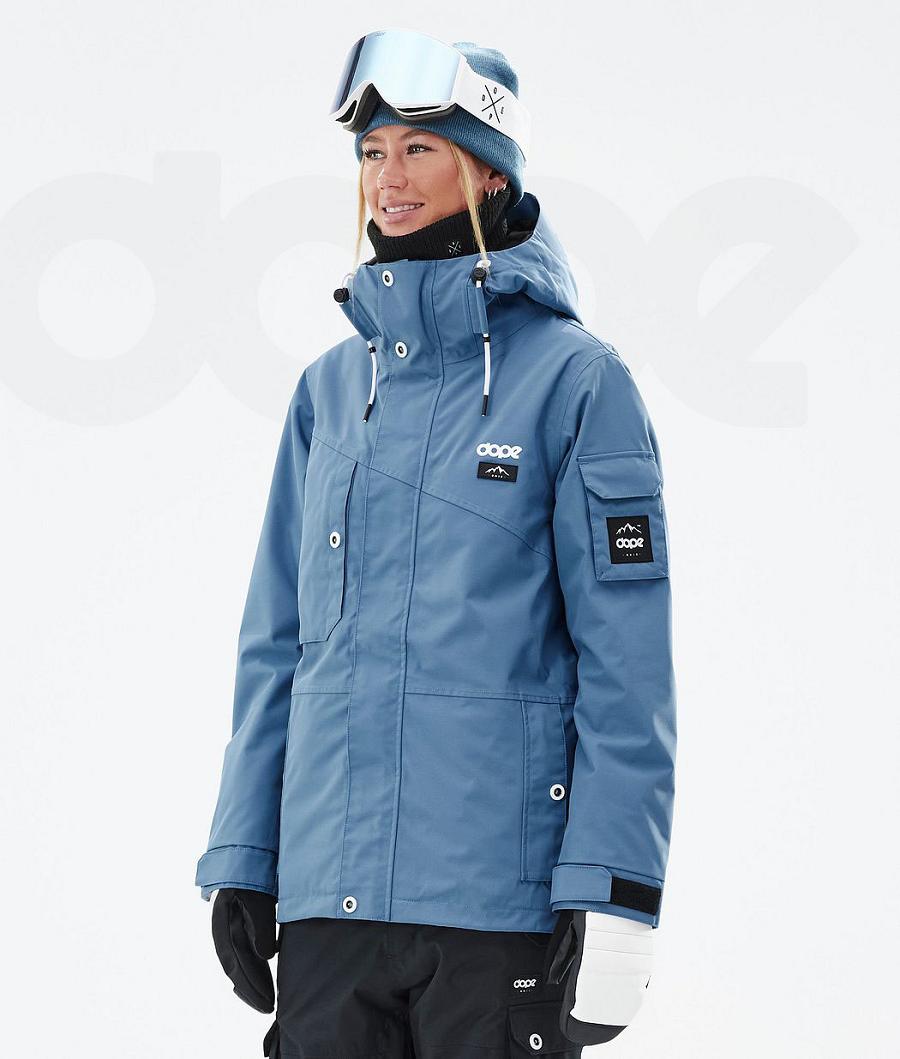 Dope Adept W Skijacken Damen Blau Grau | CH1509RW