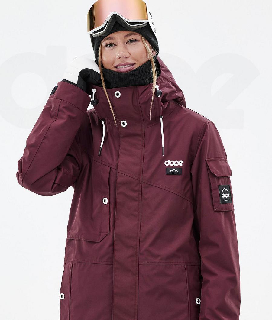 Dope Adept W Skijacken Damen Bordeaux | CH1518DN