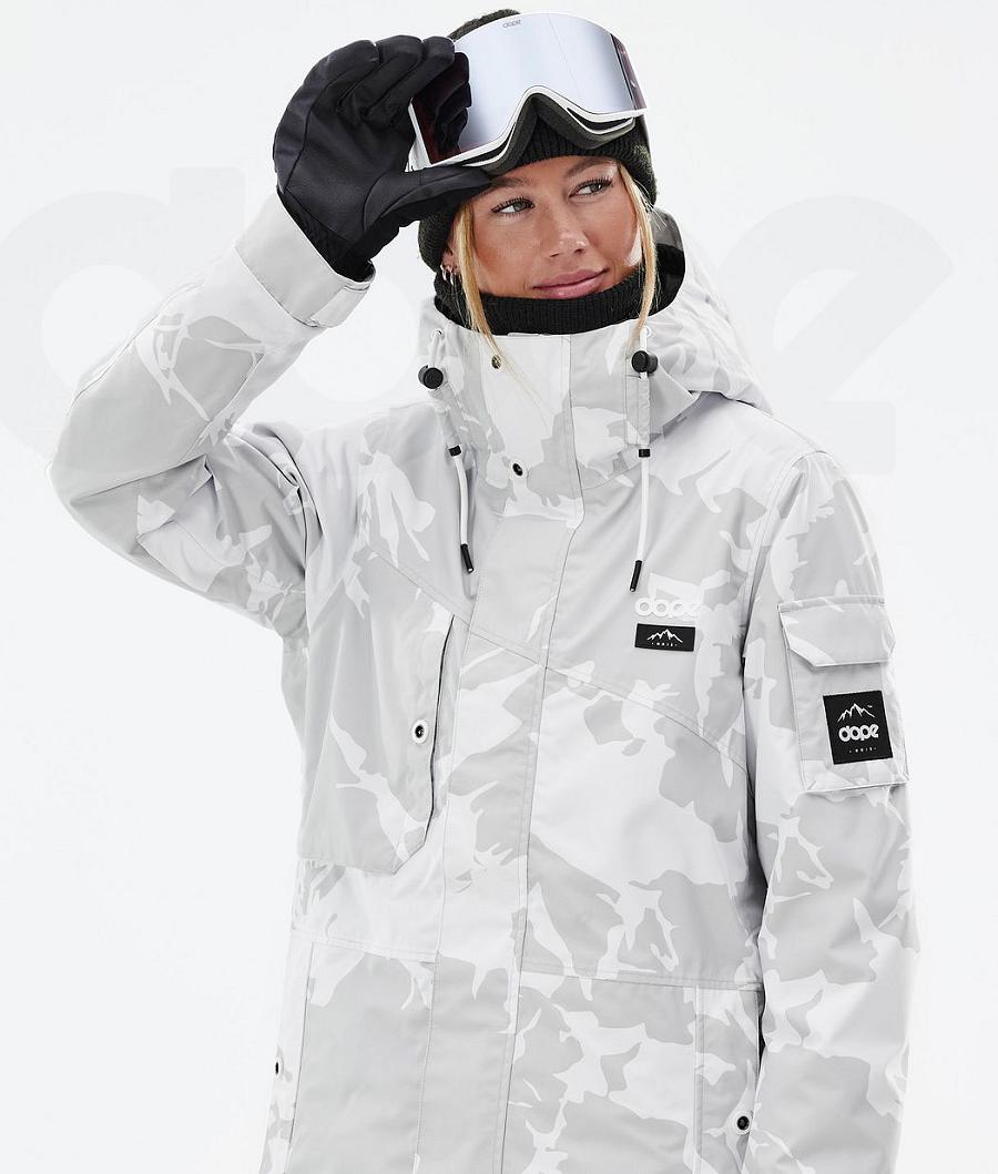 Dope Adept W Snowboardjacken Damen Grau Camouflage | CH1690EX