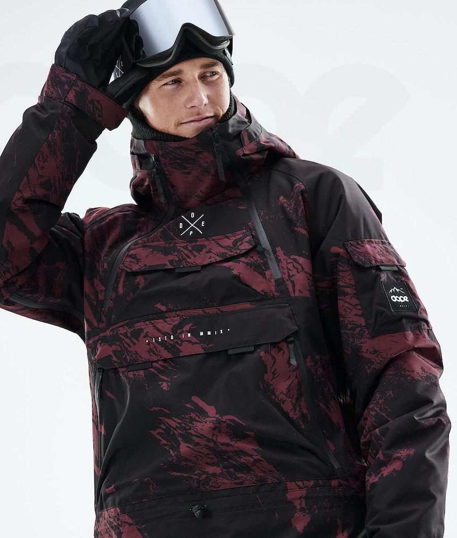 Dope Akin 2021 Paint Snowboardjacken Herren Bordeaux | CH2321TV