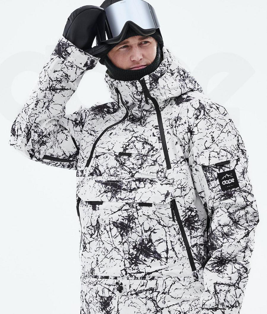 Dope Akin 2021 Snowboardjacken Herren Weiß Schwarz | CH2323EX