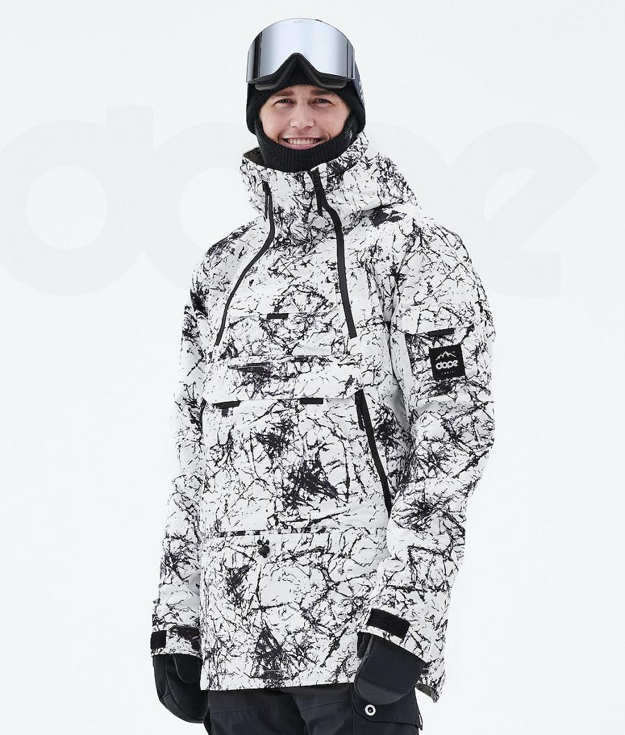 Dope Akin 2021 Snowboardjacken Herren Weiß Schwarz | CH2323EX