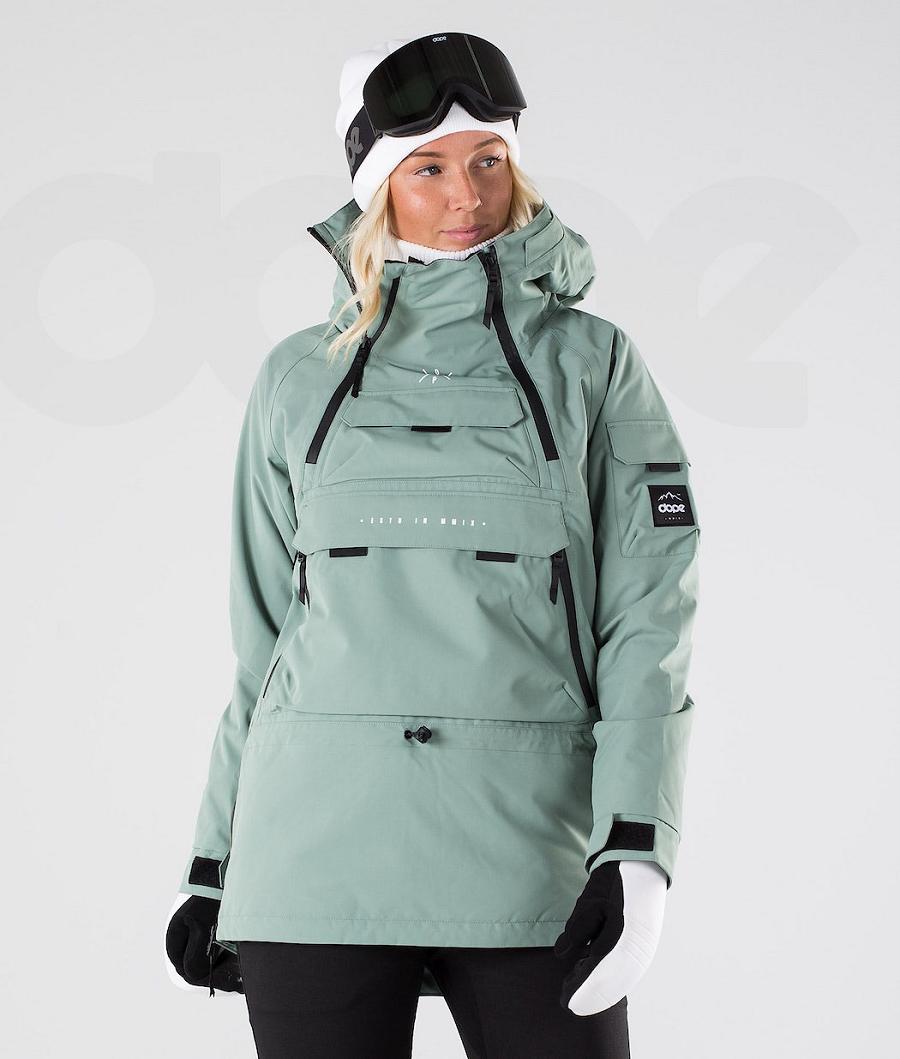 Dope Akin W 2019 Snowboardjacken Damen Grün | CH1661MA