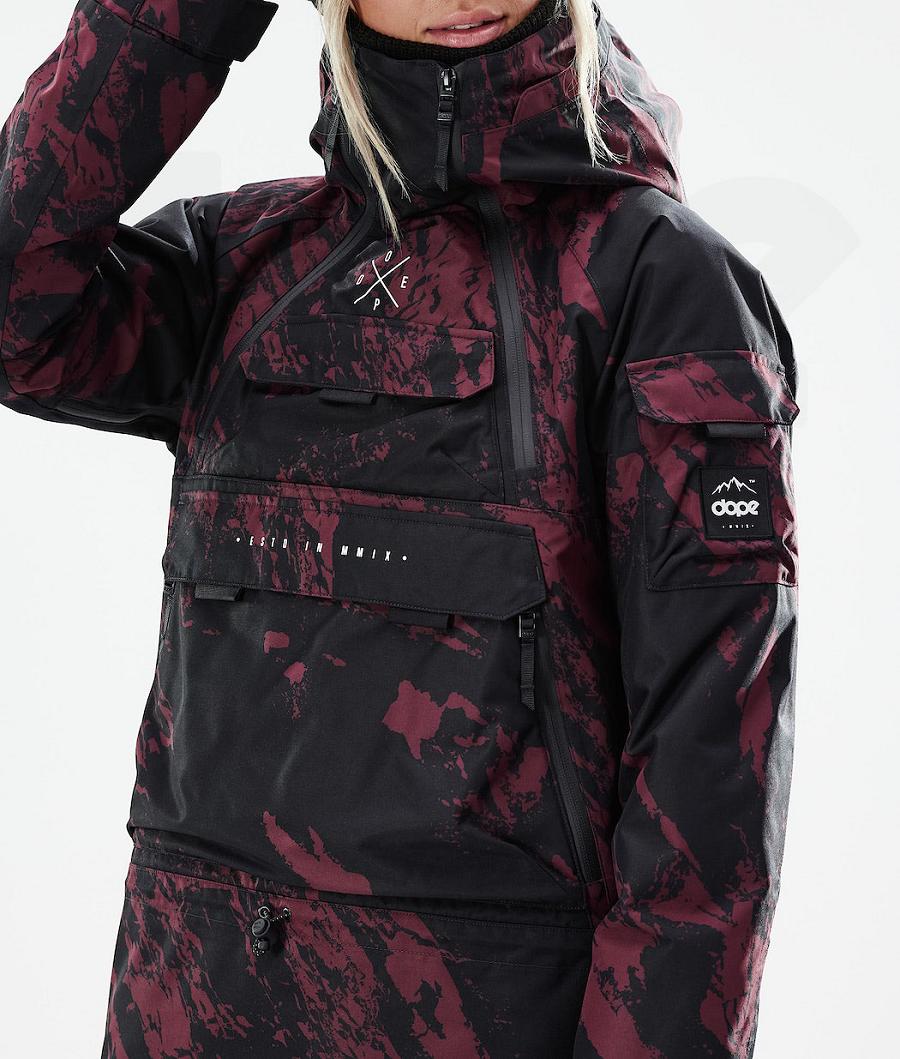 Dope Akin W 2021 Paint Snowboardjacken Damen Bordeaux | CH1653KI