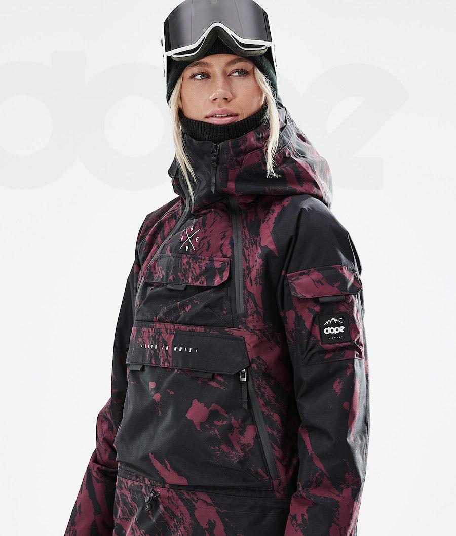 Dope Akin W 2021 Paint Snowboardjacken Damen Bordeaux | CH1653KI