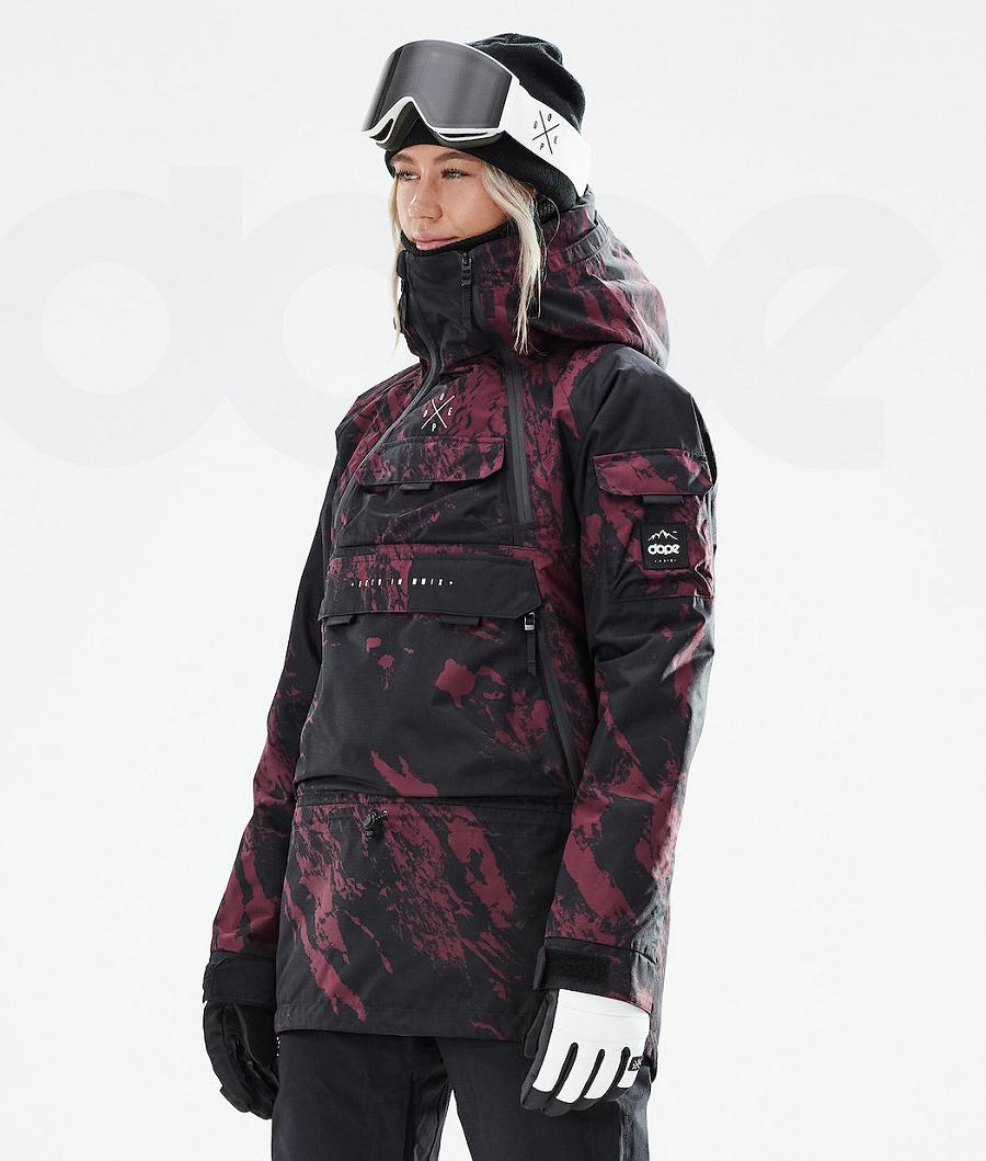 Dope Akin W 2021 Paint Snowboardjacken Damen Bordeaux | CH1653KI