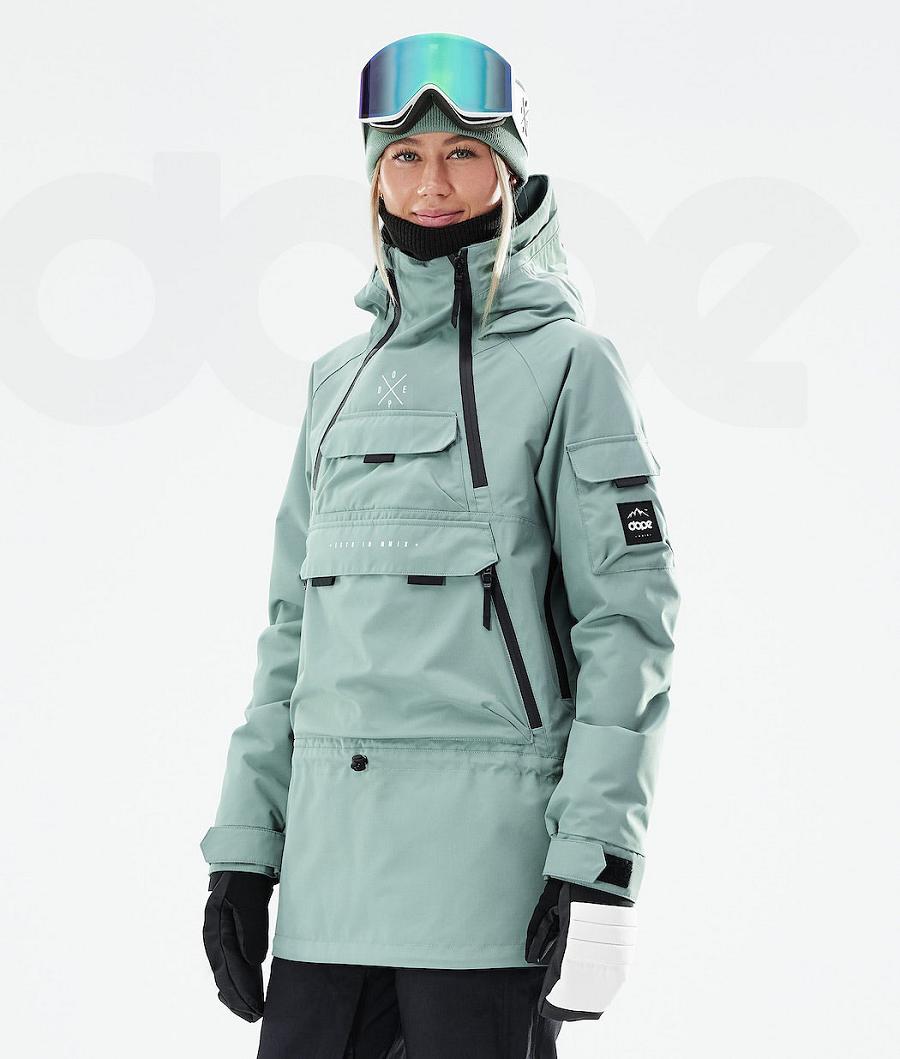 Dope Akin W 2021 Snowboardjacken Damen Grün | CH1654LH