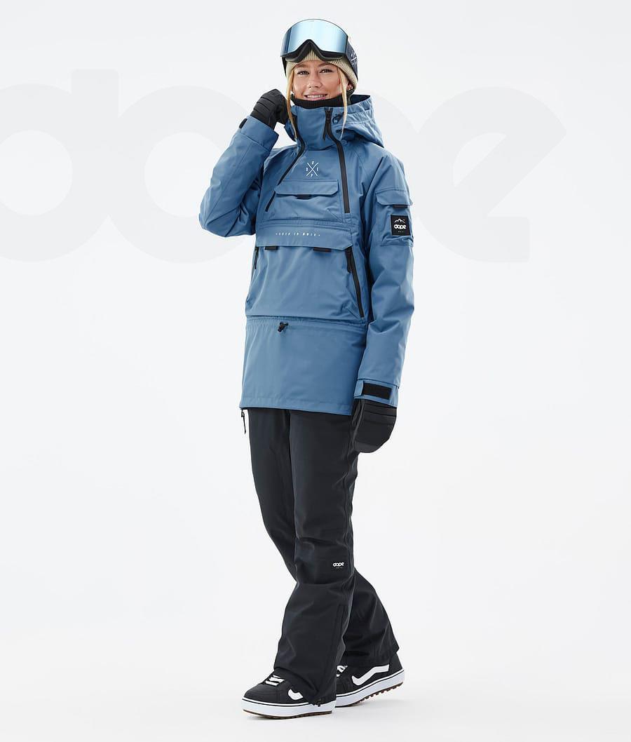 Dope Akin W Snowboardjacken Damen Blau Grau | CH1668UT