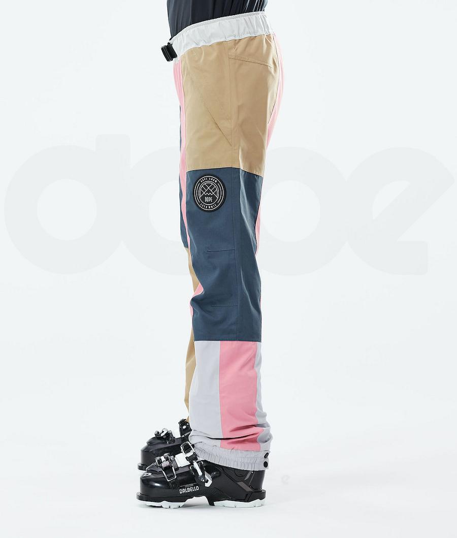 Dope Blizzard LE W Limited Edition Patchwork Ski Hosen Damen Khaki | CH1773IS