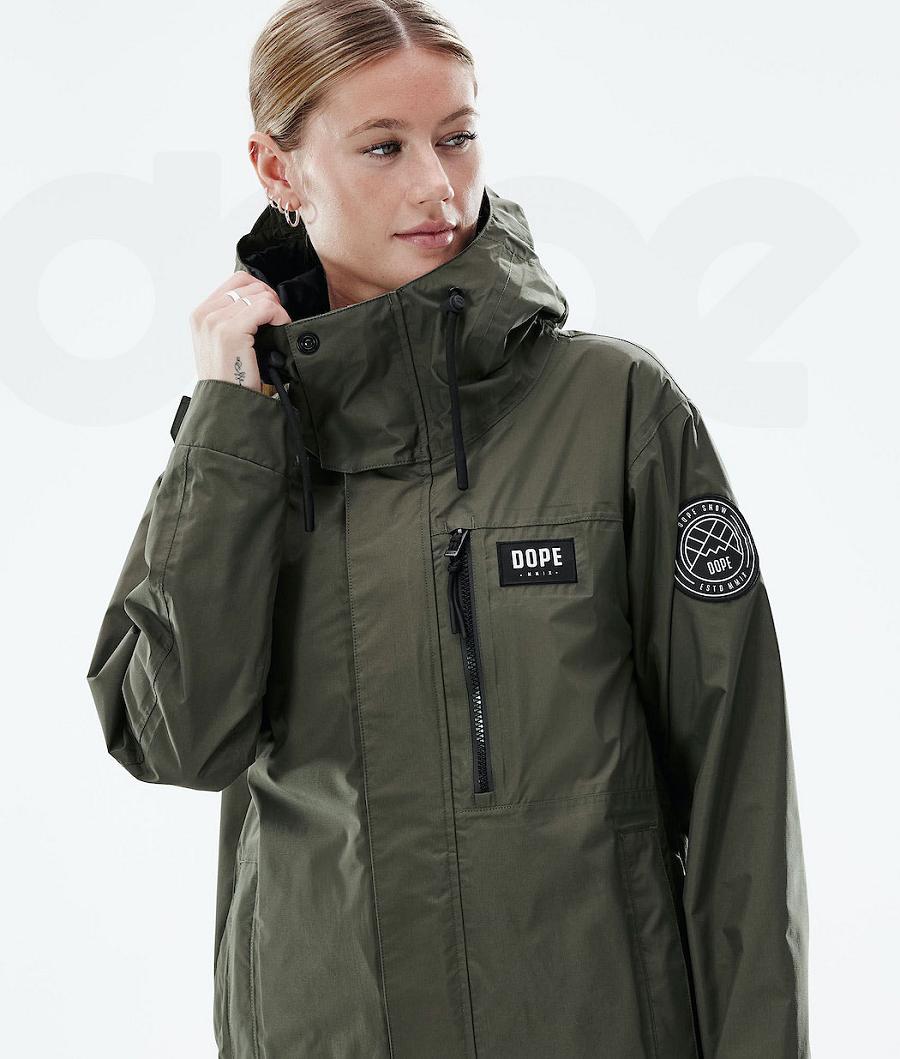 Dope Blizzard Light W Full Zip Outdoor-jacken Damen Olivgrün Grün | CH1347BC