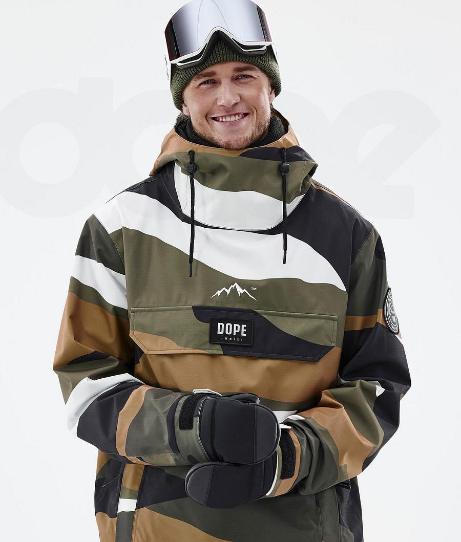 Dope Blizzard Shards Snowboardjacken Herren Gold Olivgrün | CH2285MA