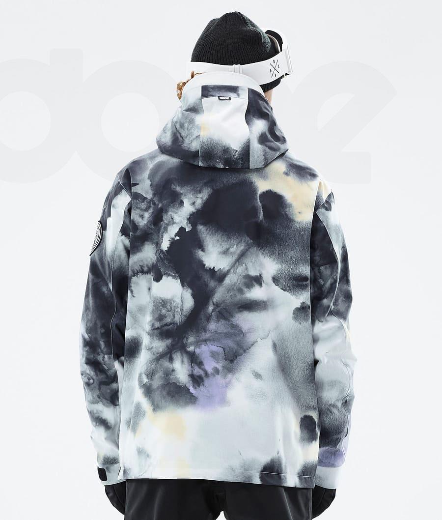 Dope Blizzard Tiedye Skijacken Herren Schwarz Lila | CH2152VD