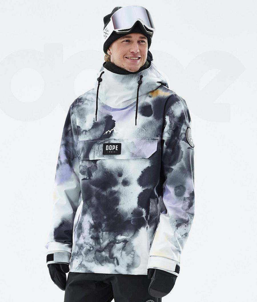 Dope Blizzard Tiedye Skijacken Herren Schwarz Lila | CH2152VD