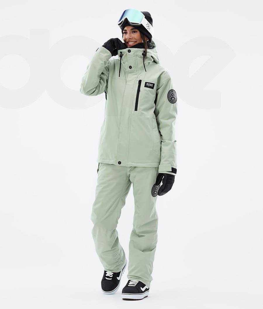 Dope Blizzard W Full Zip Soft Snowboardjacken Damen Grün | CH1601KI