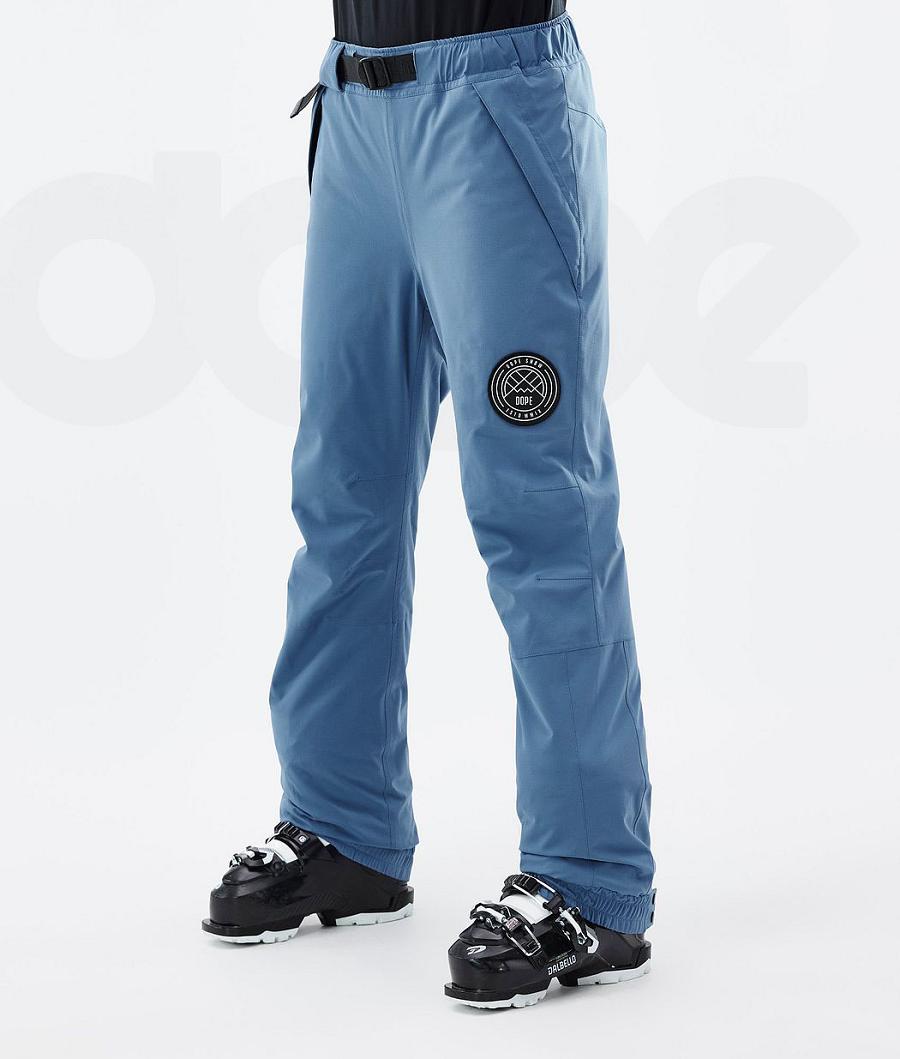 Dope Blizzard W Ski Hosen Damen Blau Grau | CH1765MA