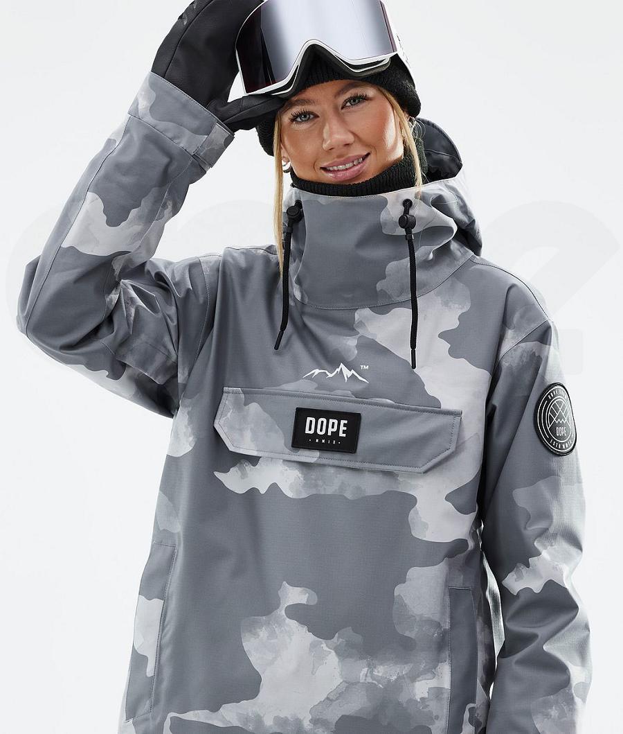 Dope Blizzard W Skijacken Damen Grau Camouflage | CH1453MA