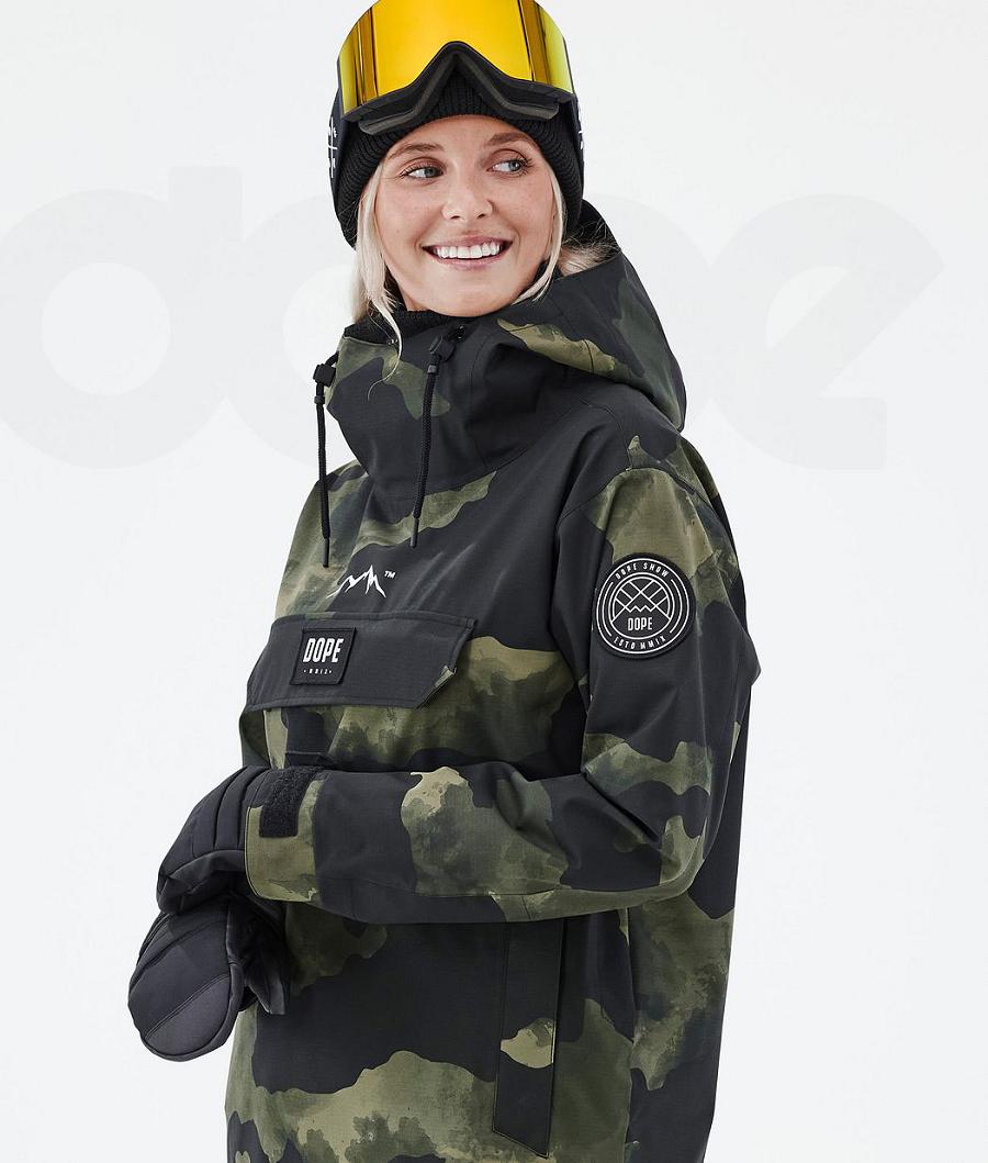 Dope Blizzard W Skijacken Damen Grün Camouflage | CH1450VD